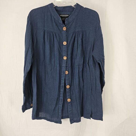 The J Peterman Company Men's Size XL Blue Long Sleeve Button Down - Picture 1 of 5